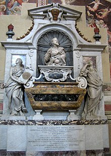 Tomb and monument to Galileo Galilei in the Church of Santa Croce in Florence. Firenze-santa croce galileo.jpg