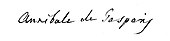 signature d'Annibale de Gasparis