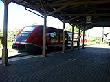 A Class 641 train in Fröttstädt station