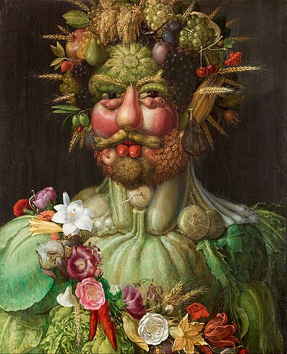 Giuseppe Arcimboldo's unique painting of Holy Roman Emperor Rudolf II, Vertumnus