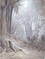 Gustave Doré, Estudio para El sueño de Jacob (Génesis 28:11-13), dibujo, 1865.