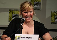Jessica Hynes created, wrote and stars in Up the Women. Jessica Hynes.jpg