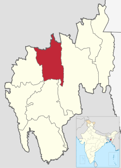 Location of Khowai district in Tripura