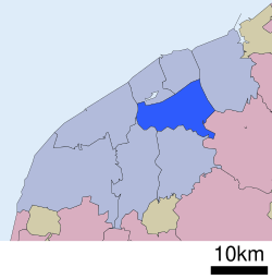 Location of Kōnan-ku in Niigata City