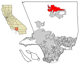 Locatie van Lancaster in L.A. County