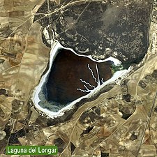 Vue aérienne de la Laguna del Longar