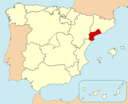 Ligging van Tarragona in Spanje