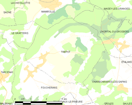 Mapa obce Trépot