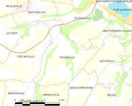 Mapa obce Triqueville