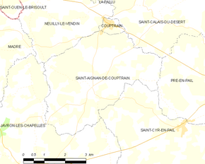 Poziția localității Saint-Aignan-de-Couptrain