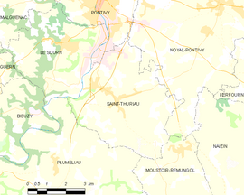 Mapa obce Saint-Thuriau