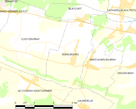 Mapa obce Espaubourg