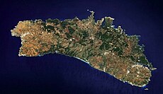 Fotografía satélite de la isla de Menorca