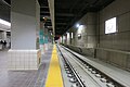 The westbound track on the Blue/Green Line platform