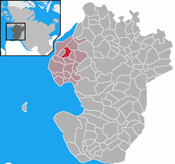 Elhelyezkedése Schleswig-Holstein térképén