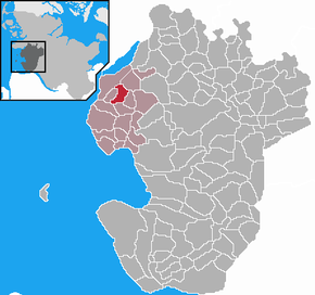 Poziția Norddeich pe harta districtului Dithmarschen