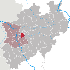 Lage des Essen in Nordrhein-Westfalen (anklickbare Karte)