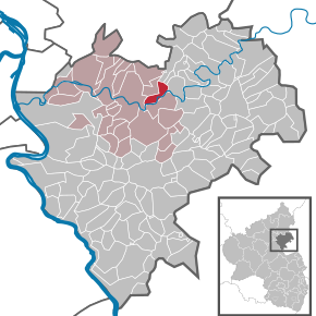 Poziția ortsgemeinde Obernhof pe harta districtului Rhein-Lahn-Kreis