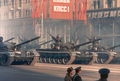 Советский гвардейский знак на танках Т-72, Москва, 7 ноября 1983