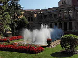 Fuentes del jardín del Palacio de Navarra
