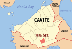 Карта Кавите с Мендесом выделена