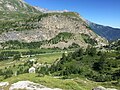 Following the Treaty of Paris, the end of the Saint-Nicolas plateau now delimits the border 10 kilometres (6.2 mi) below the Mont Cenis Pass.