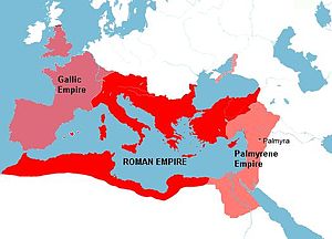 The Roman Empire around the year 271 AD, with ...