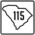 South Carolina Highway 115 marker