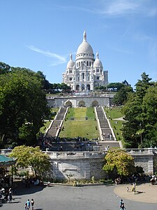 The dramatic sloping gardens below the Basilica of Sacré-Coeur (1926-1929) were the last important work of Jean-Camille Formigé, completed after his death.