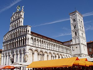 San Michele, Lucca, Italy - oblique view.