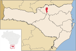 Localização de Bela Vista do Toldo em Santa Catarina