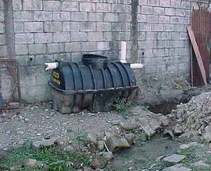 A septic tank before installation