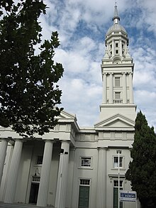 Saint Andrew's (First) Presbyterian Church, Auckland, a congregation of the Presbyterian Church of Aotearoa New Zealand. St Andrews First Presbyterian Auckland.jpg