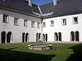 Romanesque cloister courtyard