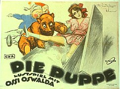 Filmplakat für den Stummfilm „Die Puppe“ 1919