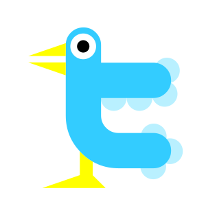 English: Tweeting bird, derived from the initi...
