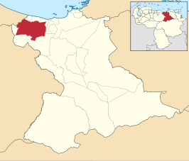 Locatie van de gemeente in Anzoátegui