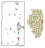 Location of Georgetown in Vermilion County, Illinois.