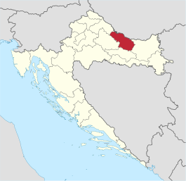 Locatie van provincie Virovitica-Podravina in Kroatië