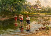 Fording the River. 1914