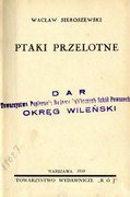 Wacław Sieroszewski Ptaki przelotne