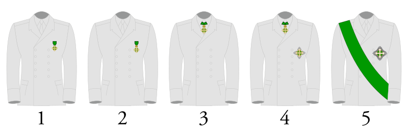 Wearing of the insignia of the Order of Saints Maurice and Lazarus