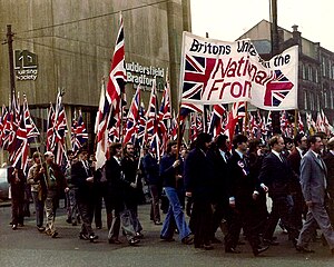 영국 국민전선 당원의 1970년대 행진
