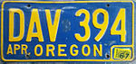 Номерной знак штата Орегон 1967 года.jpg
