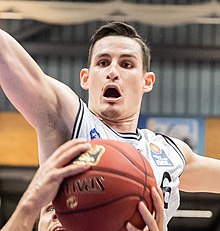 Jan Špan playing basketball
