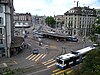 VBZ trams and buses in central Zürich in 2007