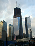 One World Trade Center den 14 september 2011, tre dagar efter tioårsdagen av 11 september-attackerna.