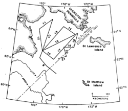 Carte du golfe d'Anadyr (source : NOAA).