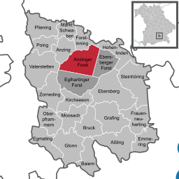 Läget för Anzinger Forst i Landkreis Ebersberg