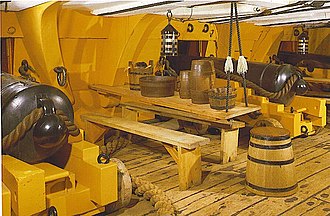 Gun deck of HMS Victory Batterie inferieure - Victory.jpg